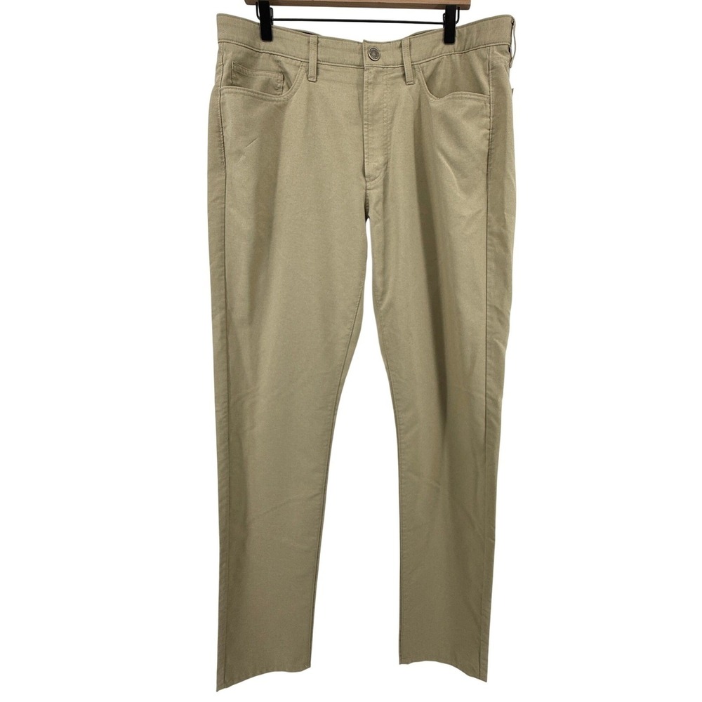 Bonobos Golf Performance Link 5 Pocket Tapered Pants Khaki Men 36x34 Lightweight